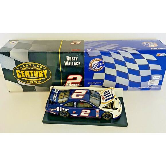 1999 Taurus Rusty Wallace #2 Miller Lite Last Lap Of The Century 1:24 Scale Car - Picture 2 of 12